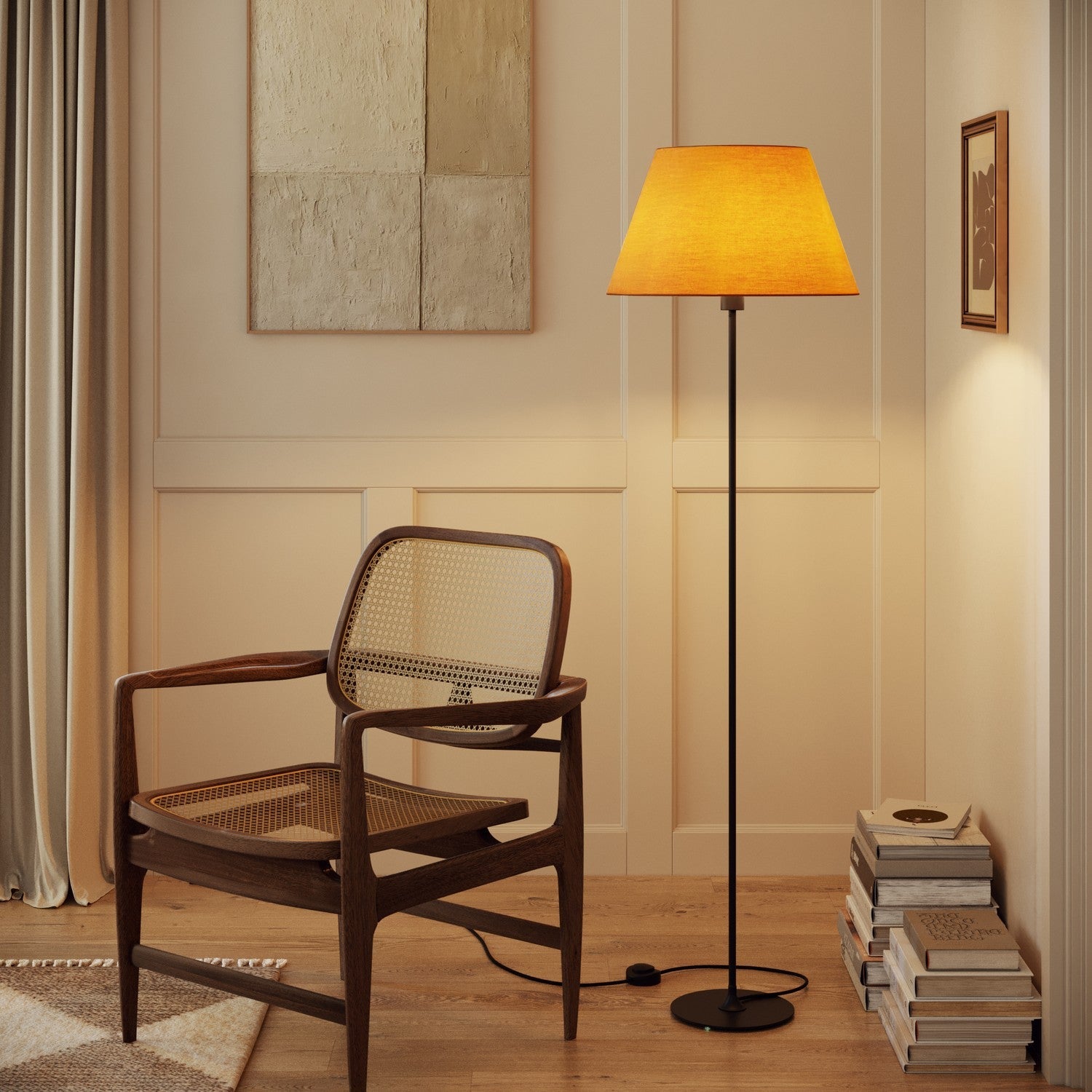 Paralume Impero L per lampada da tavolo o applique con attacco E27 - Made in Italy - Teletta Mandarino