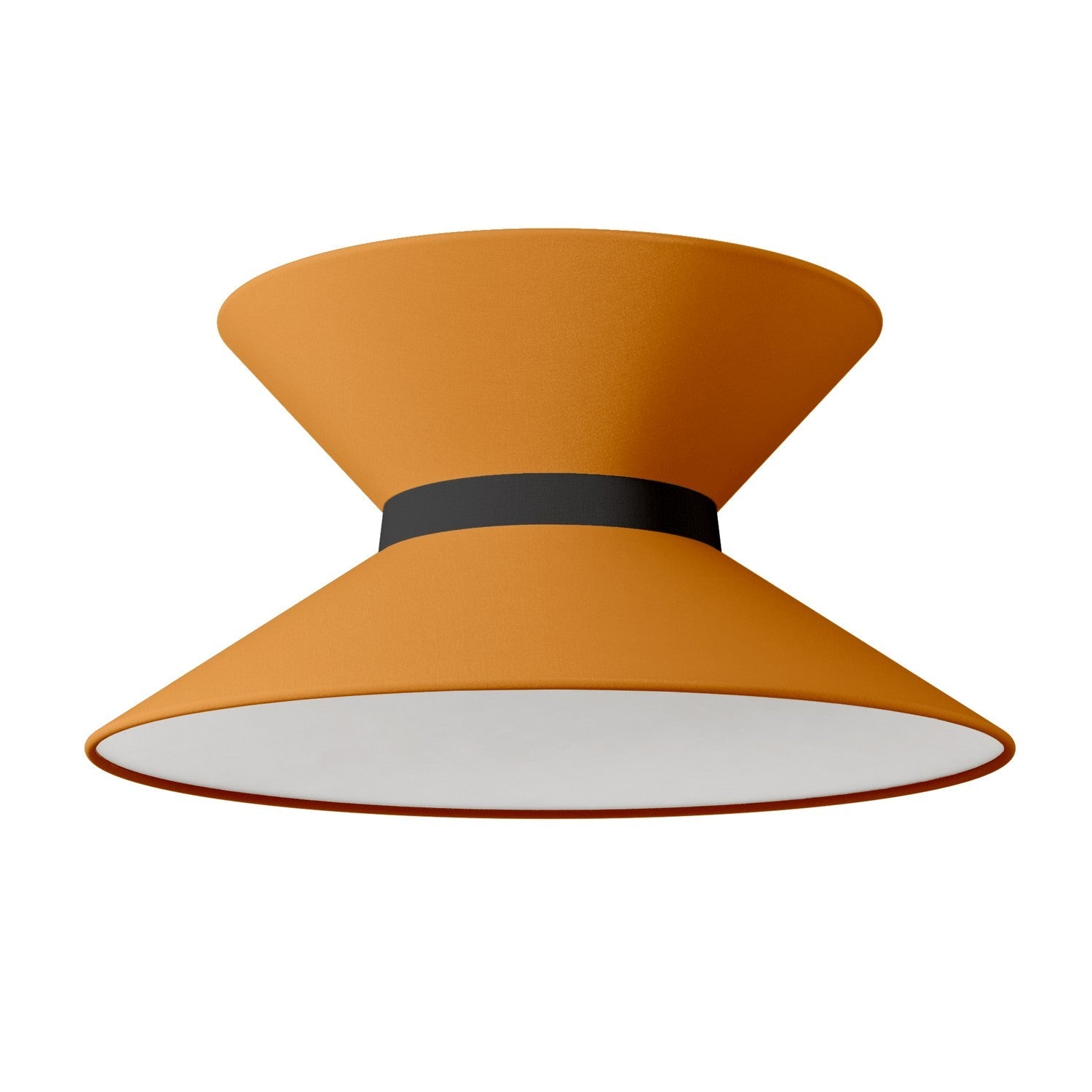 Paralume in tessuto Clessidra Teletta mandarino - Made in Italy Teletta antracite