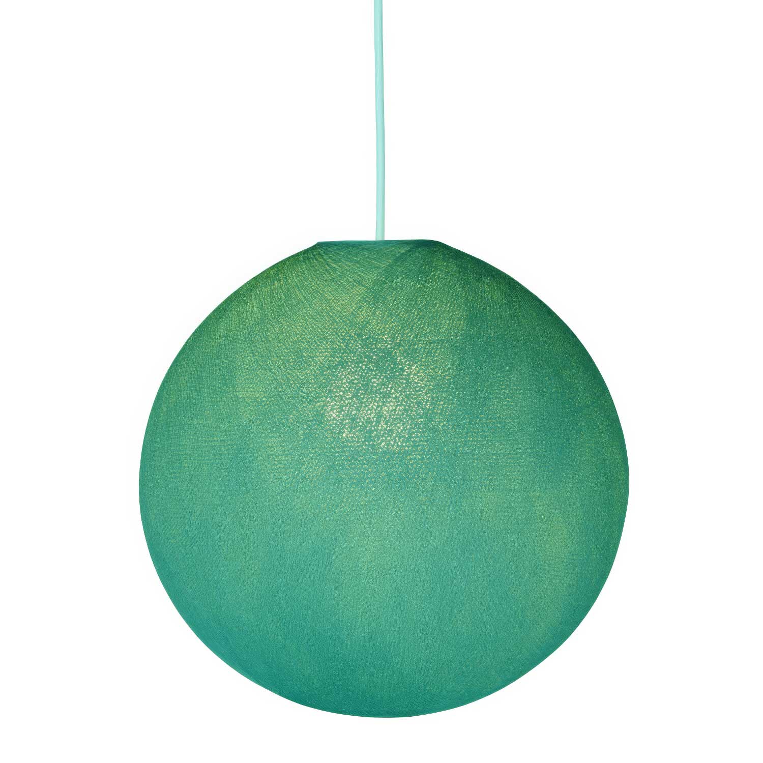 Paralume Sfera in filo 100% fatto a mano - Poliestere Turchese - Creative Cables