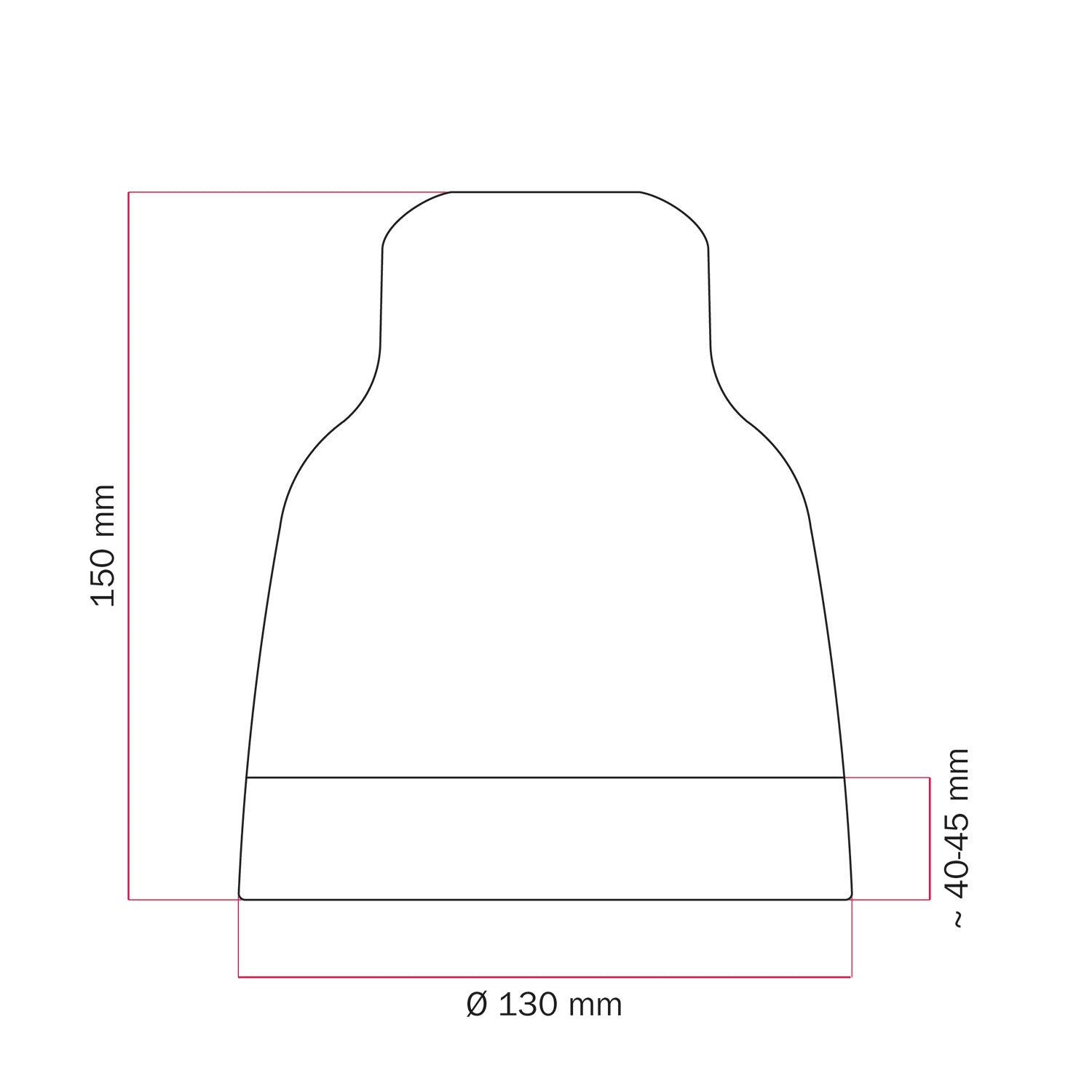 Paralume Vaso bicolore in ceramica Bianco e Terracotta, collezione Materia - Made in Italy - Creative Cables