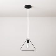 Lampada a sospensione completa di cavo tessile, paralume Duedì Apex e finiture in metallo - Nero