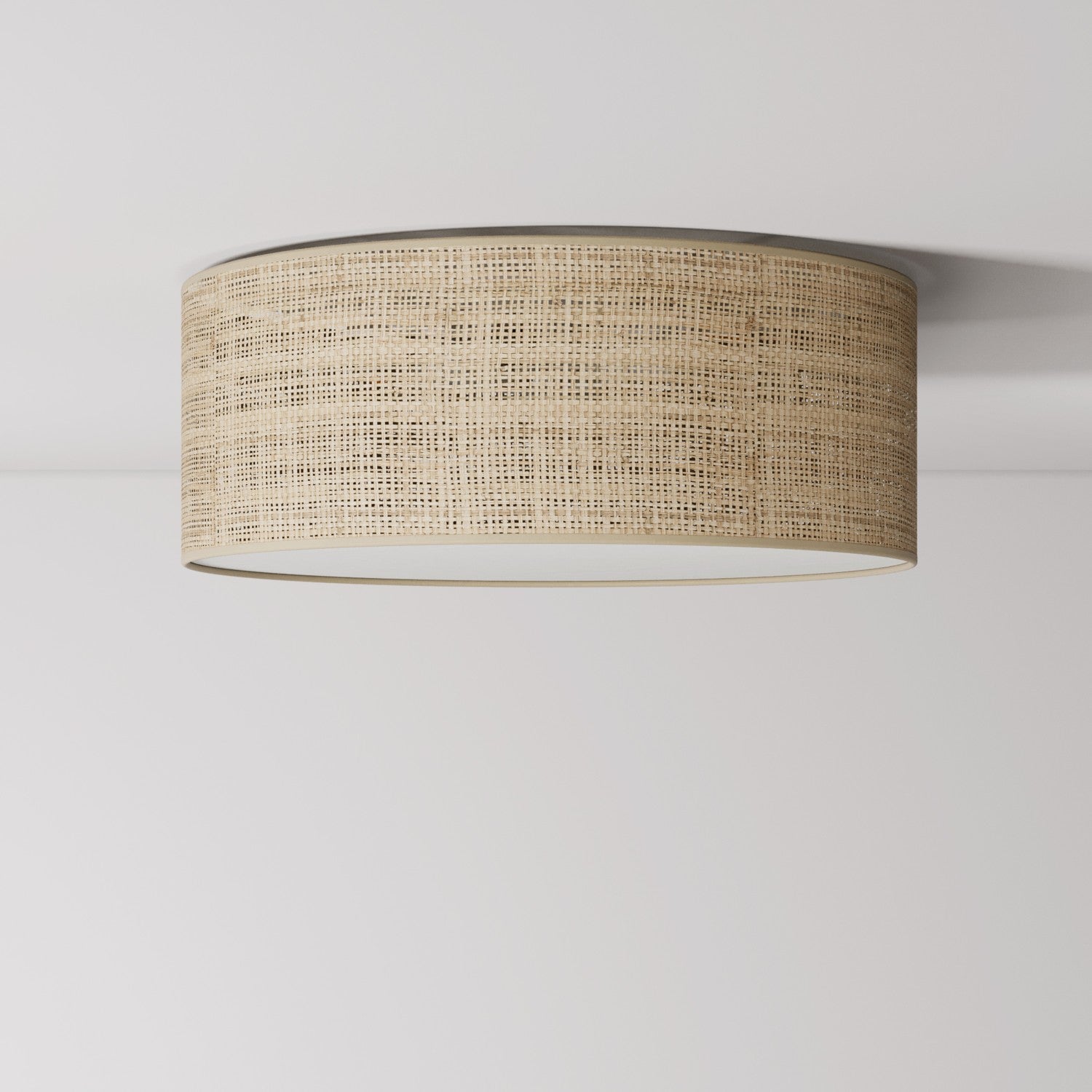 Plafoniera in tessuto Medium Slim - Made in Italy - Raphia - Creative Cables