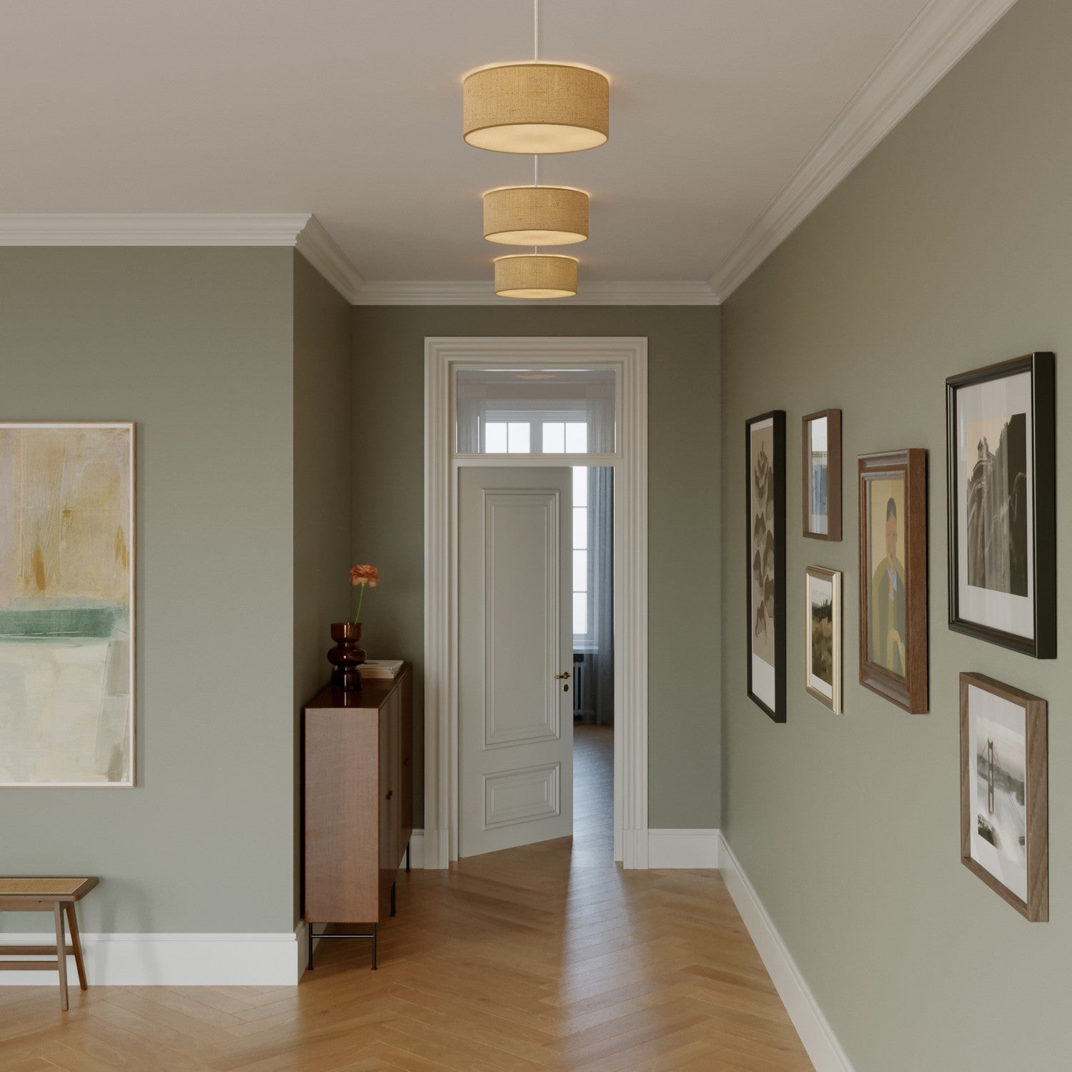 Plafoniera in tessuto Small Juta naturale - Made in Italy - Creative Cables