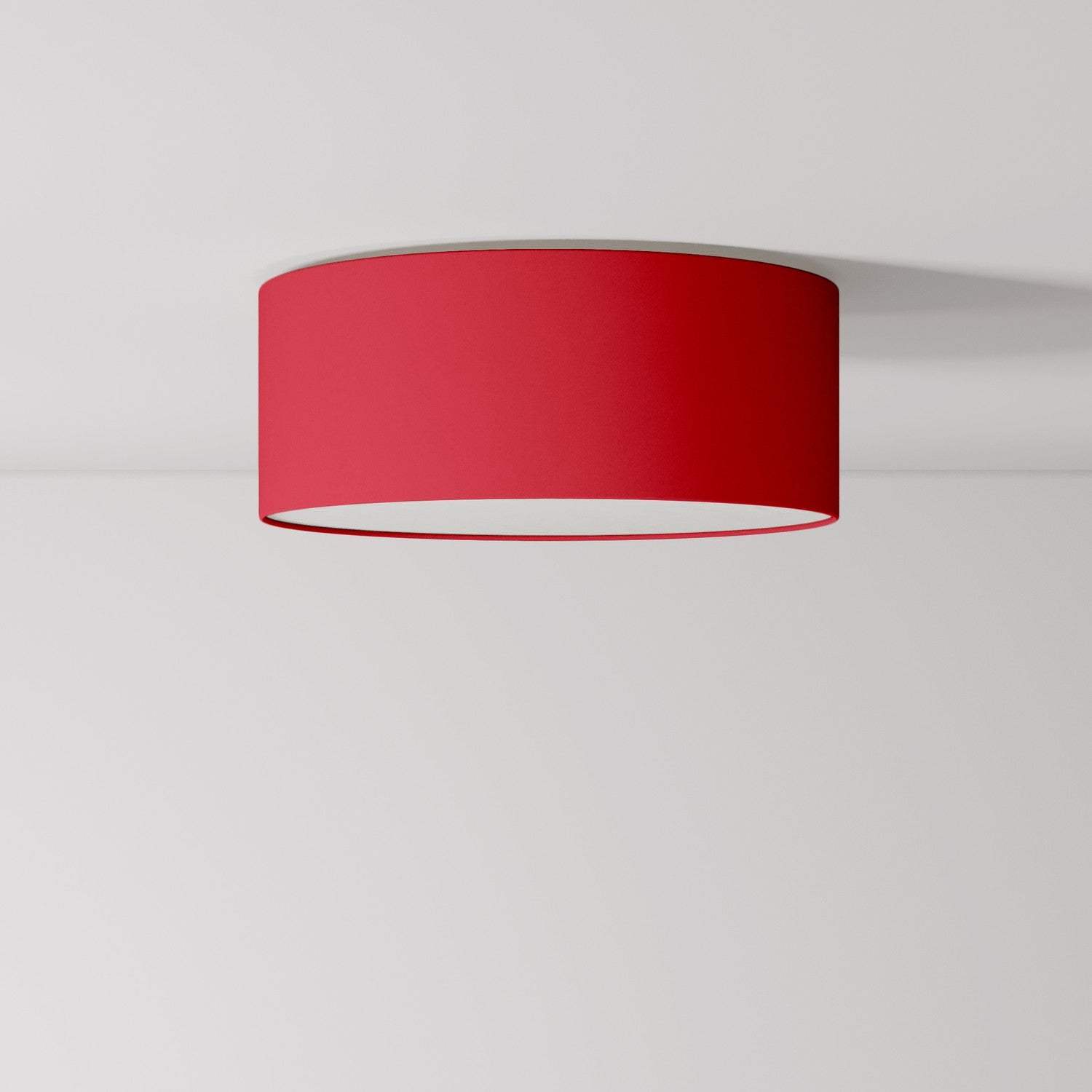 Plafoniera in tessuto Small - Made in Italy - Teletta rosso - Creative Cables