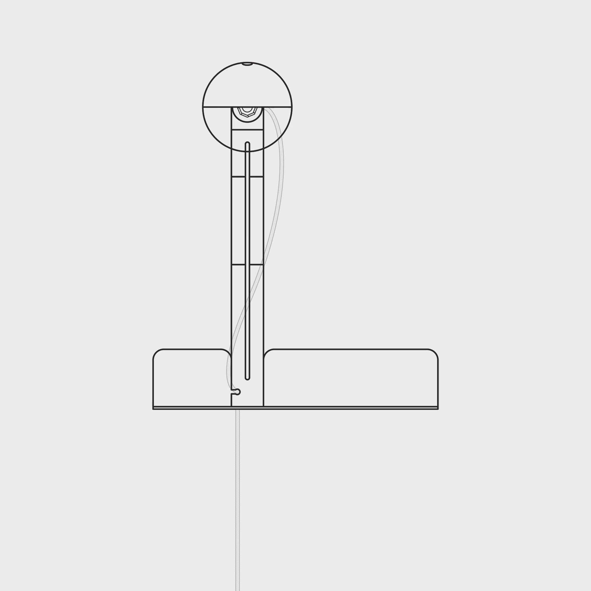 Charger la vidéo : Applique murale avec étagère et ampoule LED G125 peinte - Murio Talia - Blanc