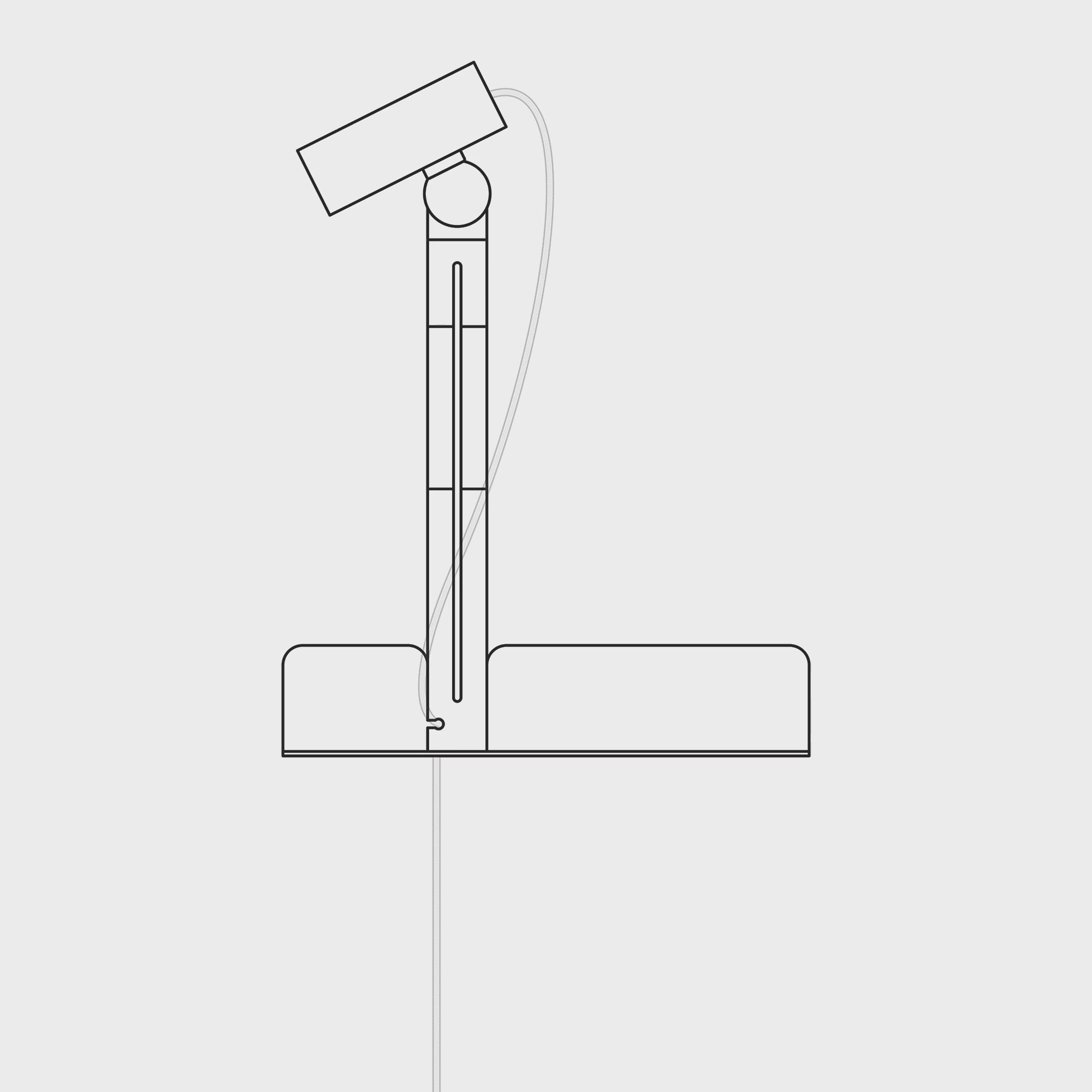 Charger la vidéo : Applique murale avec étagère et Spot magnétique orientable - Murio Tubo - Gris