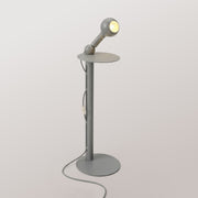 Rocco - Lampada da terra con spina UK e lampadina Camo - Grigio