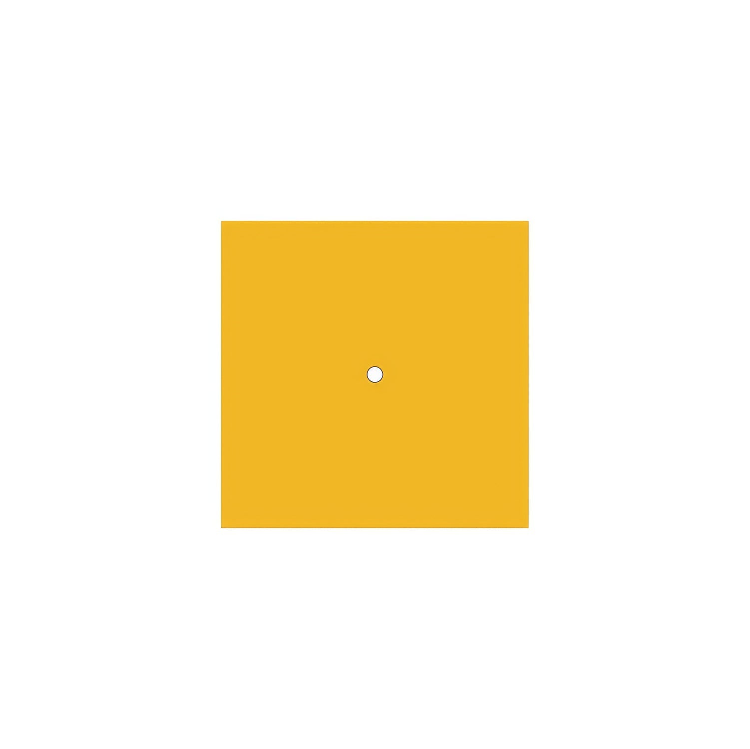 Rosone Rose-One quadrato, 200 mm con 1 foro e 4 fori laterali - Mostarda Bianco