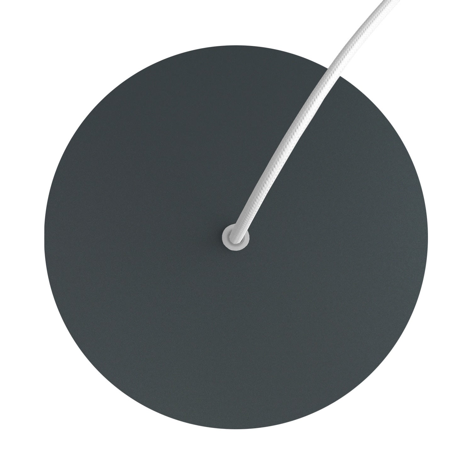 Rosone Rose - One rotondo, diametro 200 mm con 1 foro e 4 fori laterali - Antracite - Creative Cables