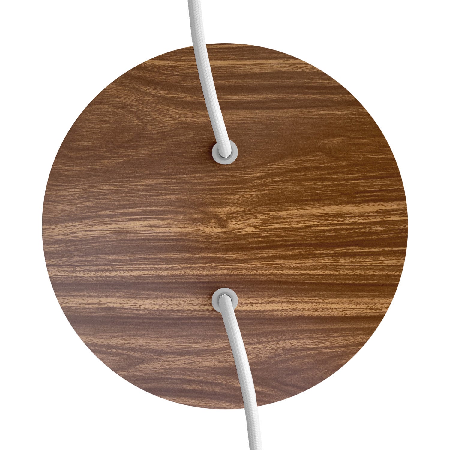 Rosone Rose - One rotondo, diametro 200 mm con 2 fori e 4 fori laterali - Legno - Creative Cables