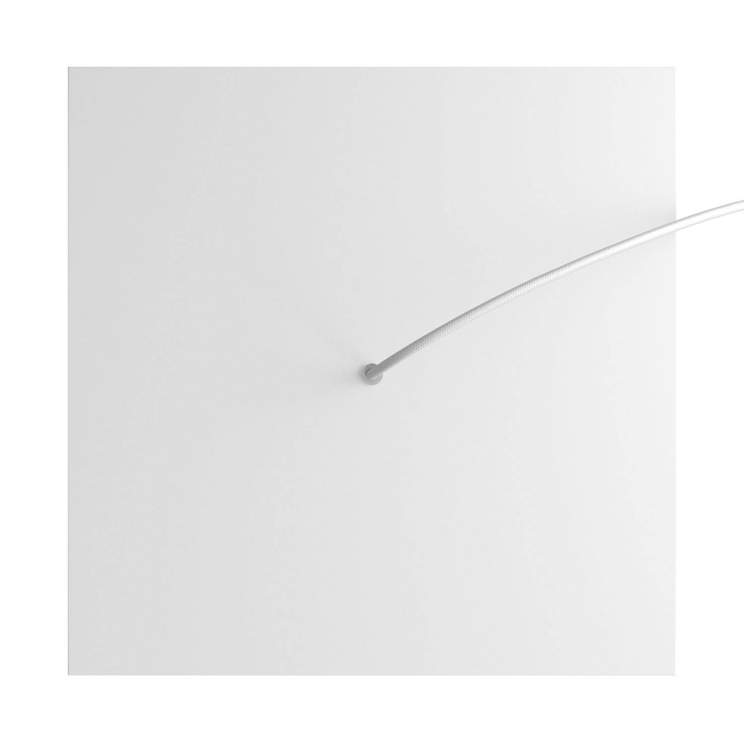 Rosone XXL Rose - One quadrato, 400 mm con 1 foro e 4 fori laterali - Bianco opaco - Creative Cables