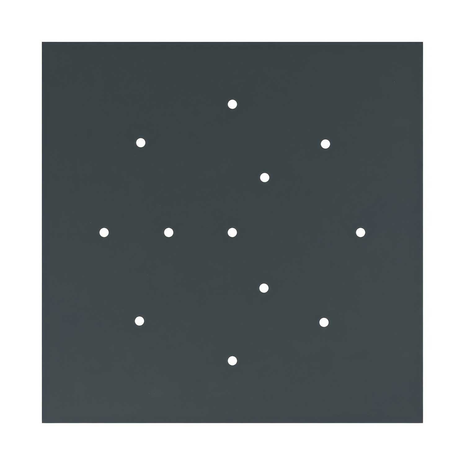 Rosone XXL Rose-One quadrato, 400 mm con 12 fori e 4 fori laterali - Antracite Bianco