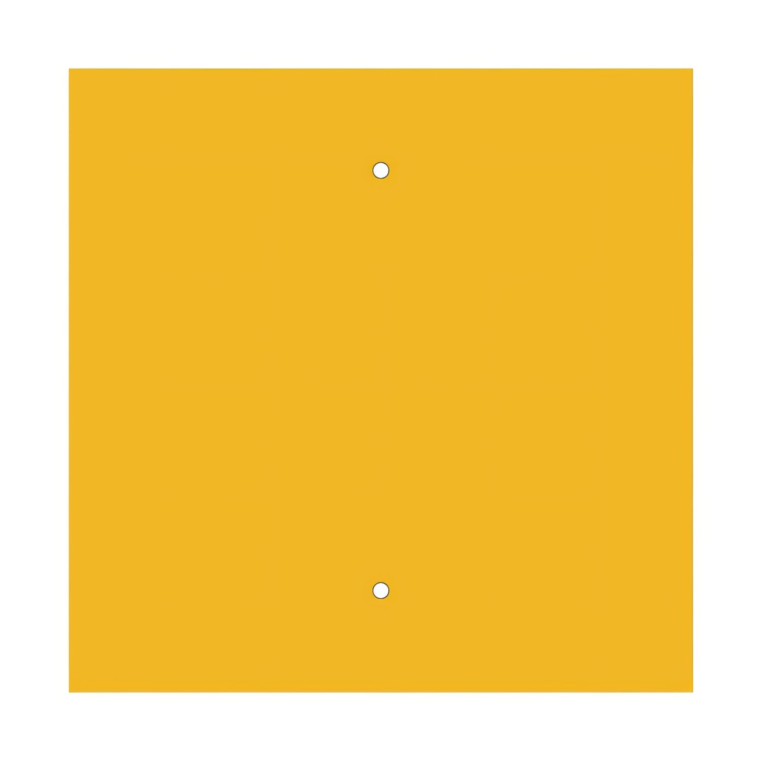 Rosone XXL Rose-One quadrato, 400 mm con 2 fori e 4 fori laterali - Mostarda Bianco