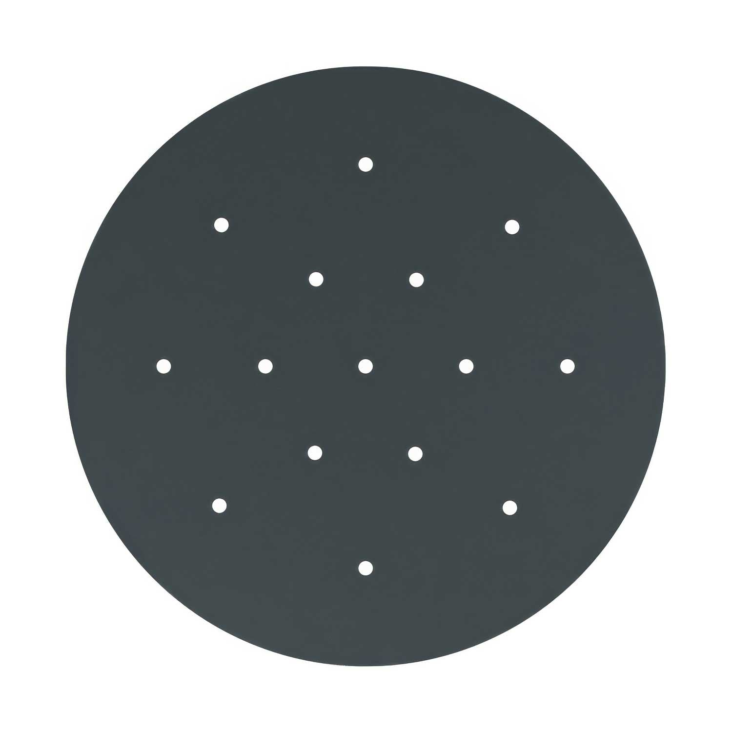 Rosone XXL Rose-One rotondo, diametro 400 mm con 15 fori e 4 fori laterali - Antracite Bianco