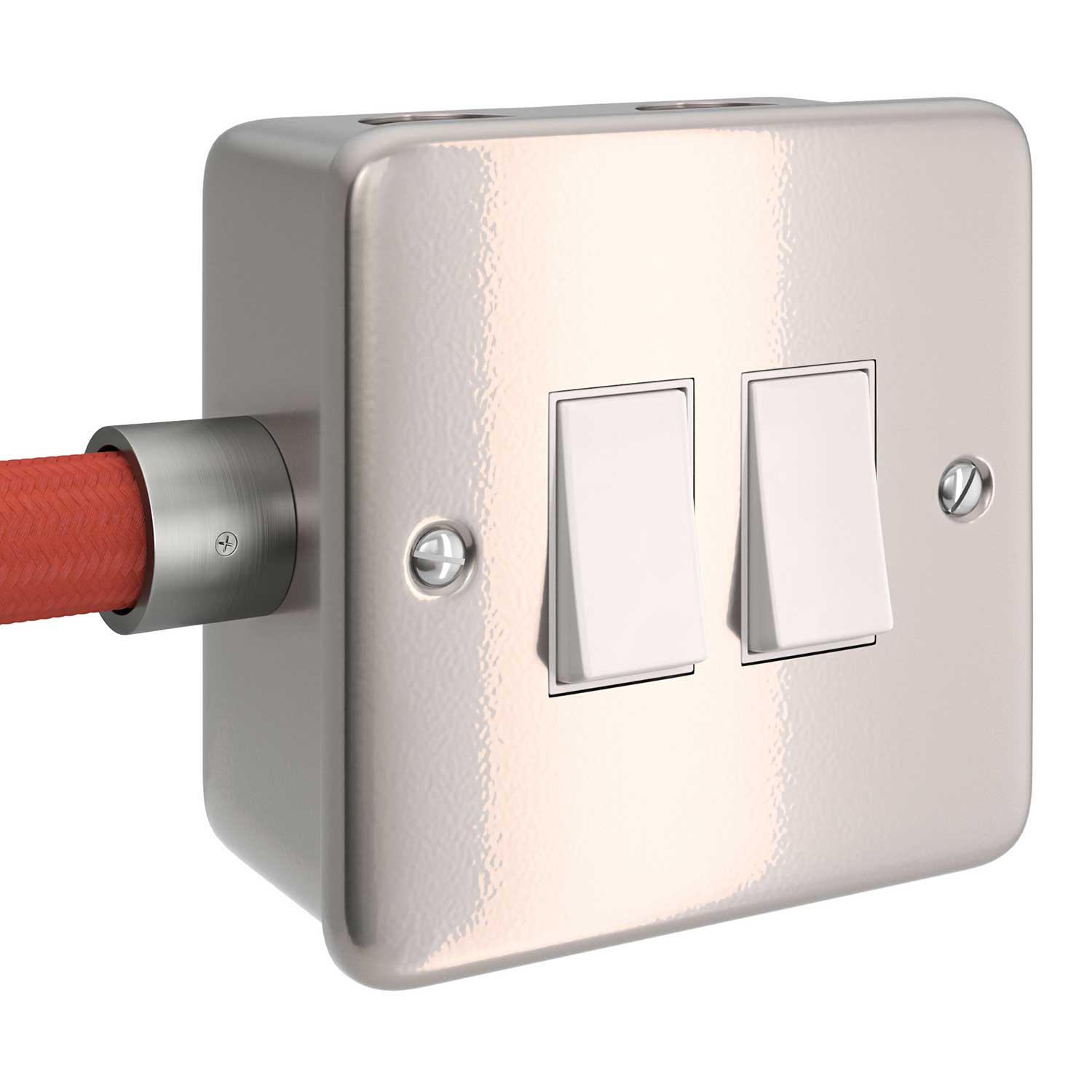Scatola da parete in metallo con doppio interruttore per Creative - Tube - Creative Cables