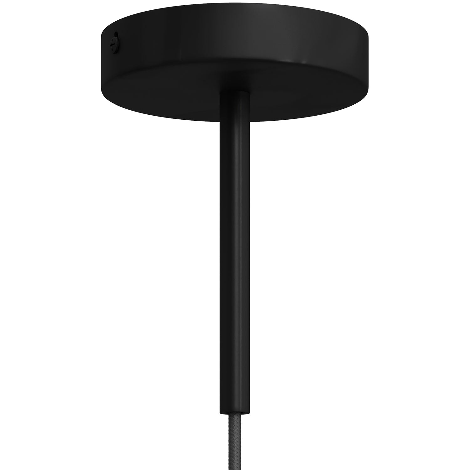 Serracavo cilindrico in metallo lunghezza 15 cm completo di tige, dado e rondella - Nero - Creative Cables