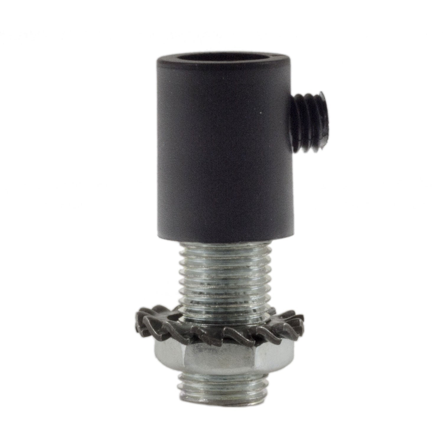 Serracavo cilindrico in plastica completo di tige, dado e rondella - Nero - Creative Cables