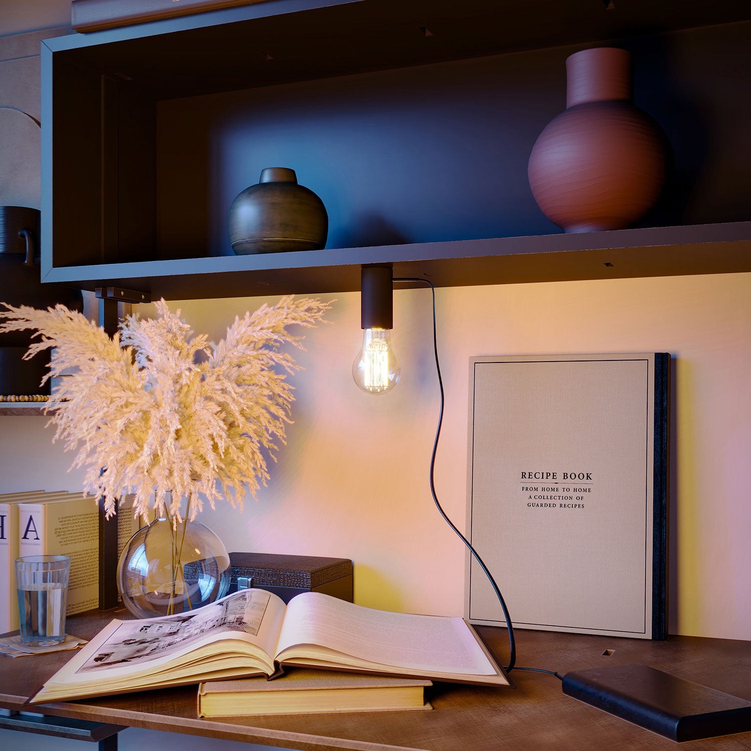 SI! Lampada portatile a 5V con lampadina A60 - Nero