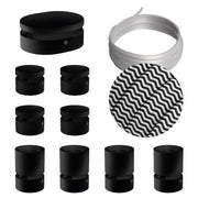 Sistema Filé Symmetric Kit - con cavo CZ04 di 5 m per catenaria e 9 componenti in legno verniciato nero per interni