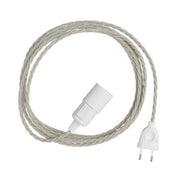 Snake Twisted - Lampada plug-in con cavo trecciato in tessuto TN01