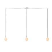 Spider - Lampada a sospensione multipla a 3 cadute con finiture in metallo - Bianco - Creative Cables