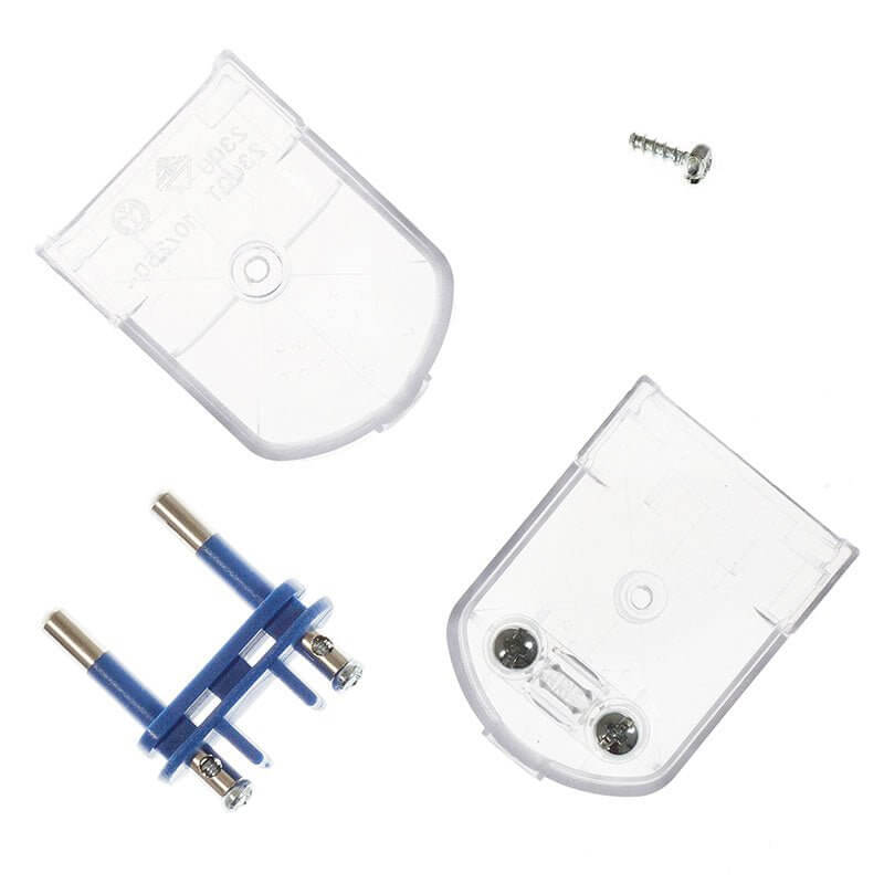 Spina 2 Poli 10A (piccola) - IMQ - Made in Italy - Trasparente