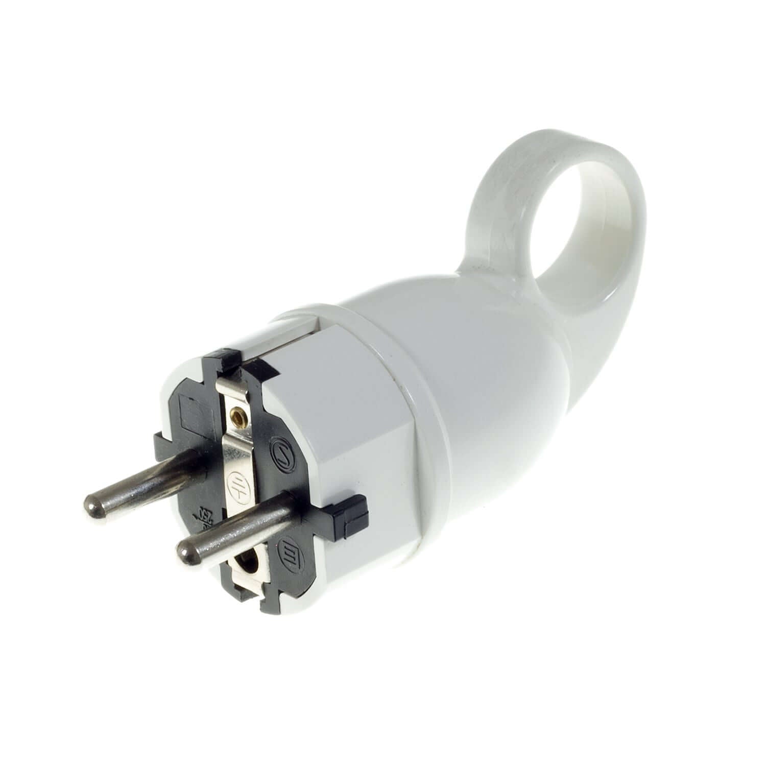 Spina Schuko Confort con anello 16A 250V - Bianco