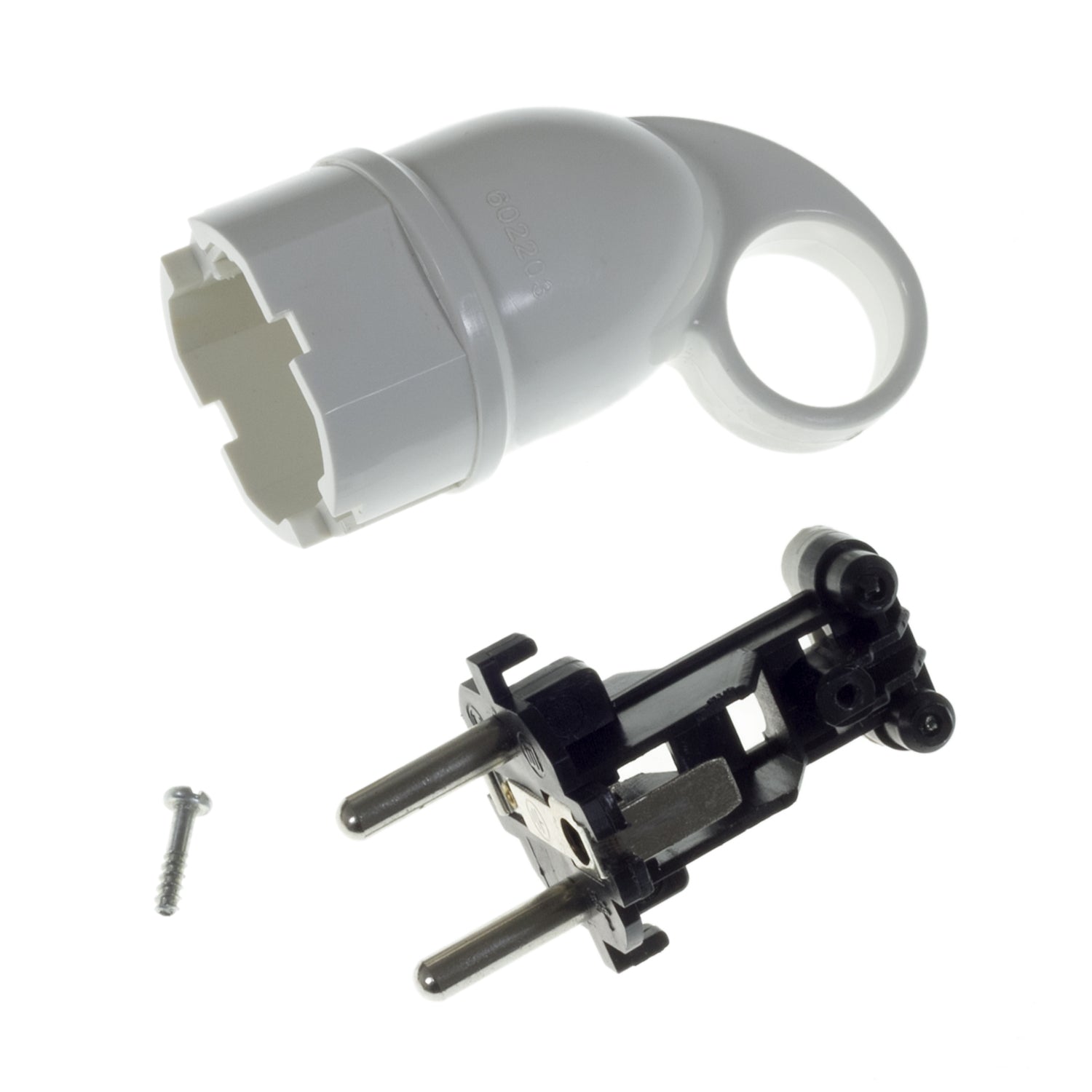 Spina Schuko Confort con anello 16A 250V - Bianco - Creative Cables