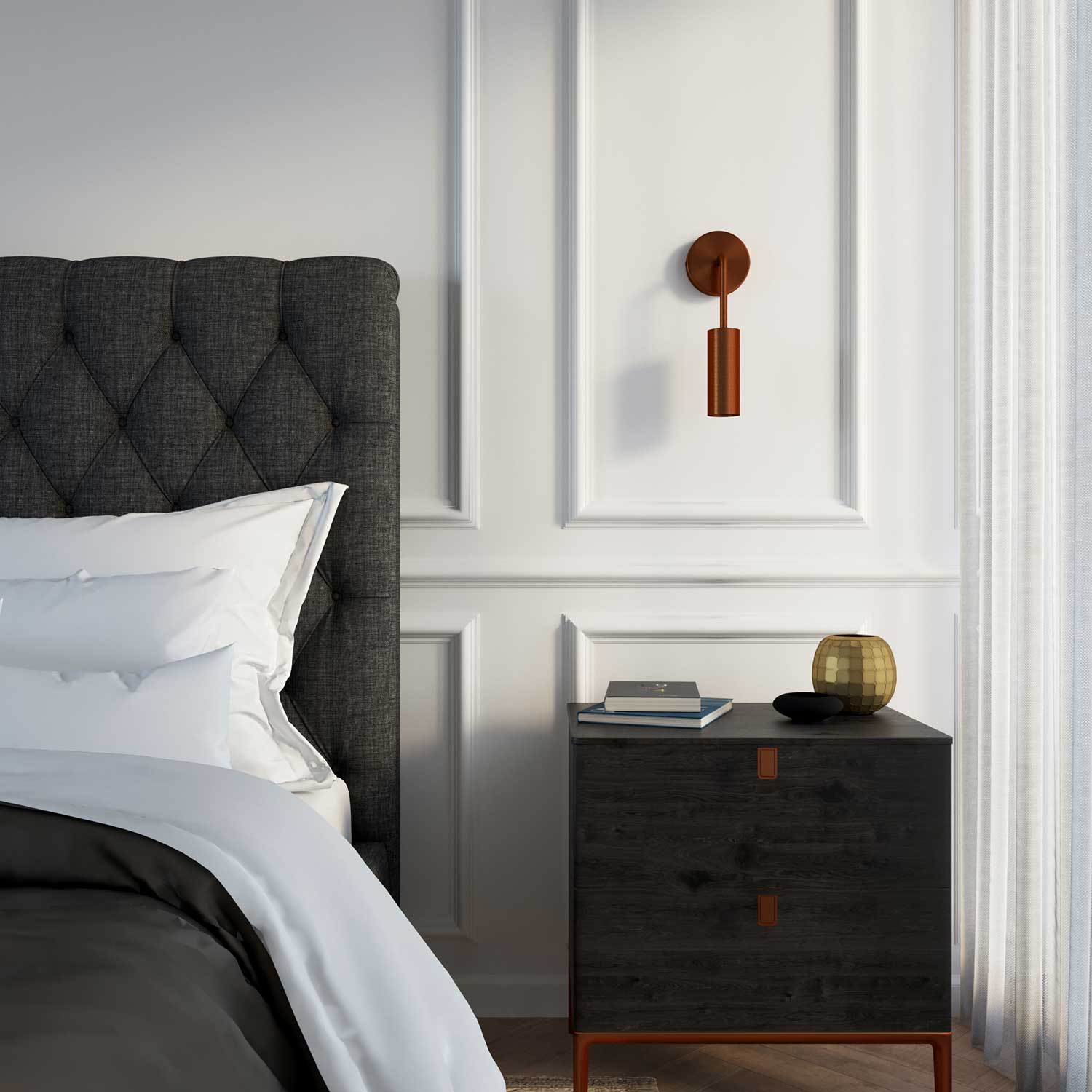 Tubo curvo di estensione 14 cm in metallo - Rame satinato